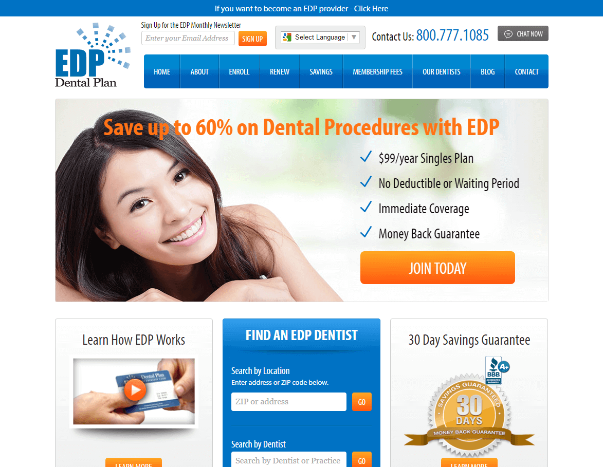 Edp insurance dental information